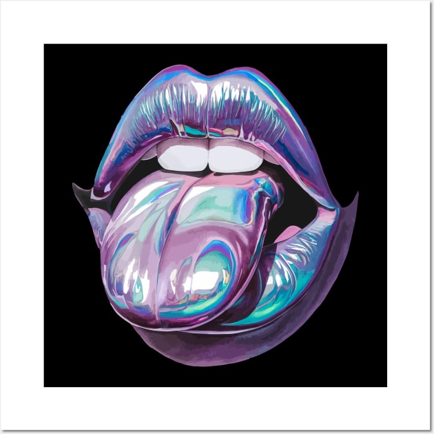 Tongue Out Wall Art by Frogle